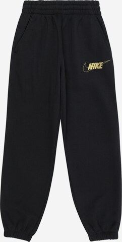 Nike Sportswear Дънки Tapered Leg Панталон 'CLUB FLC' в черно: отпред