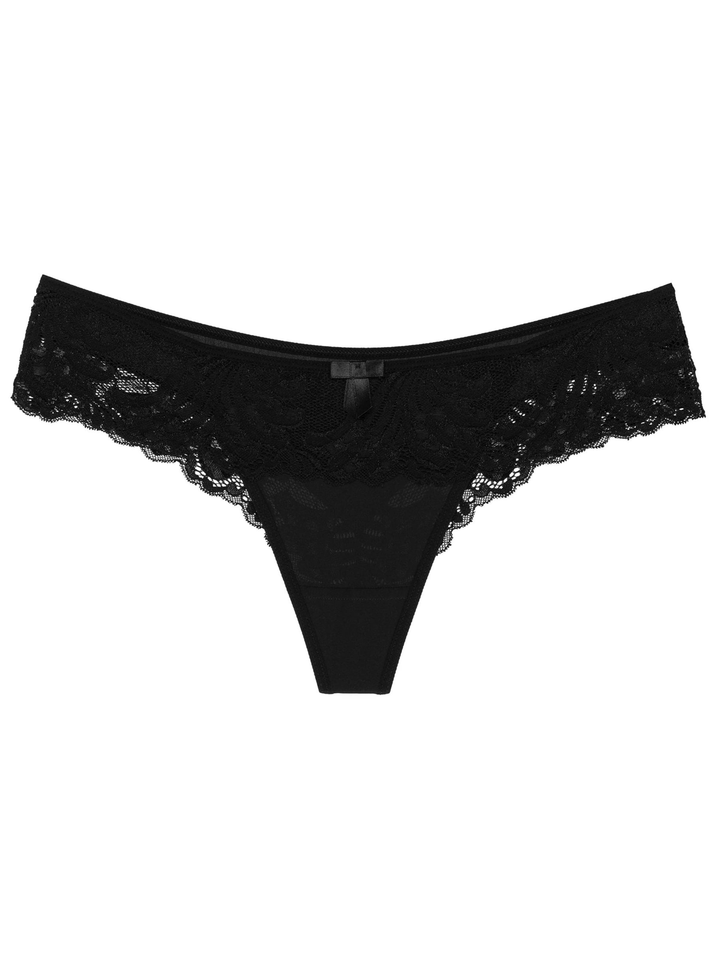 Wolbar Thong 'Karioka' in Black: front