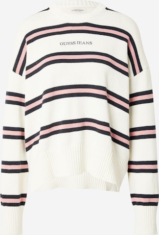 GUESS JEANS Pullover in Weiß: Vorderseite