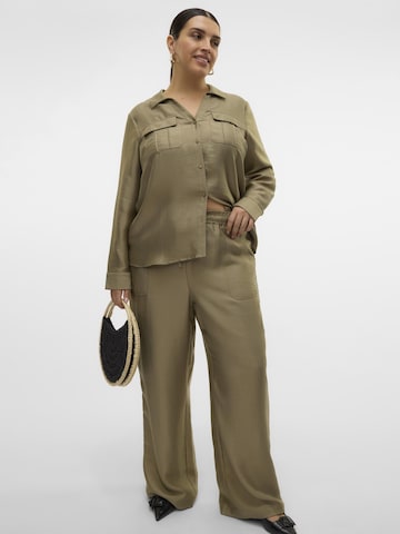Vero Moda Curve Regular Trousers in Grey