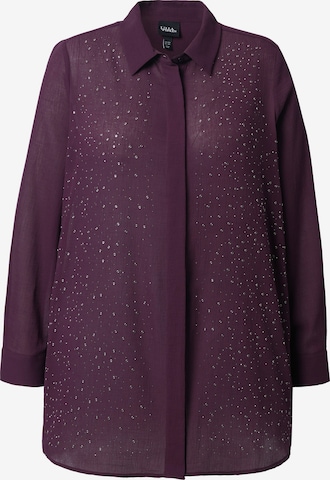 Chemisier Ulla Popken en violet : devant