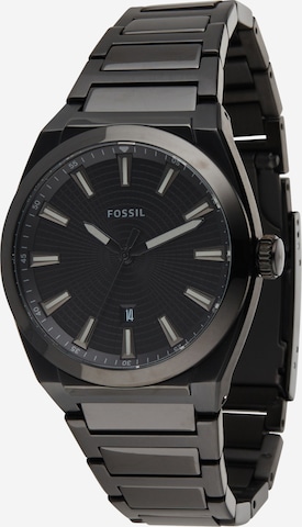 FOSSIL Analog klokke 'EVERETT' i svart: forside