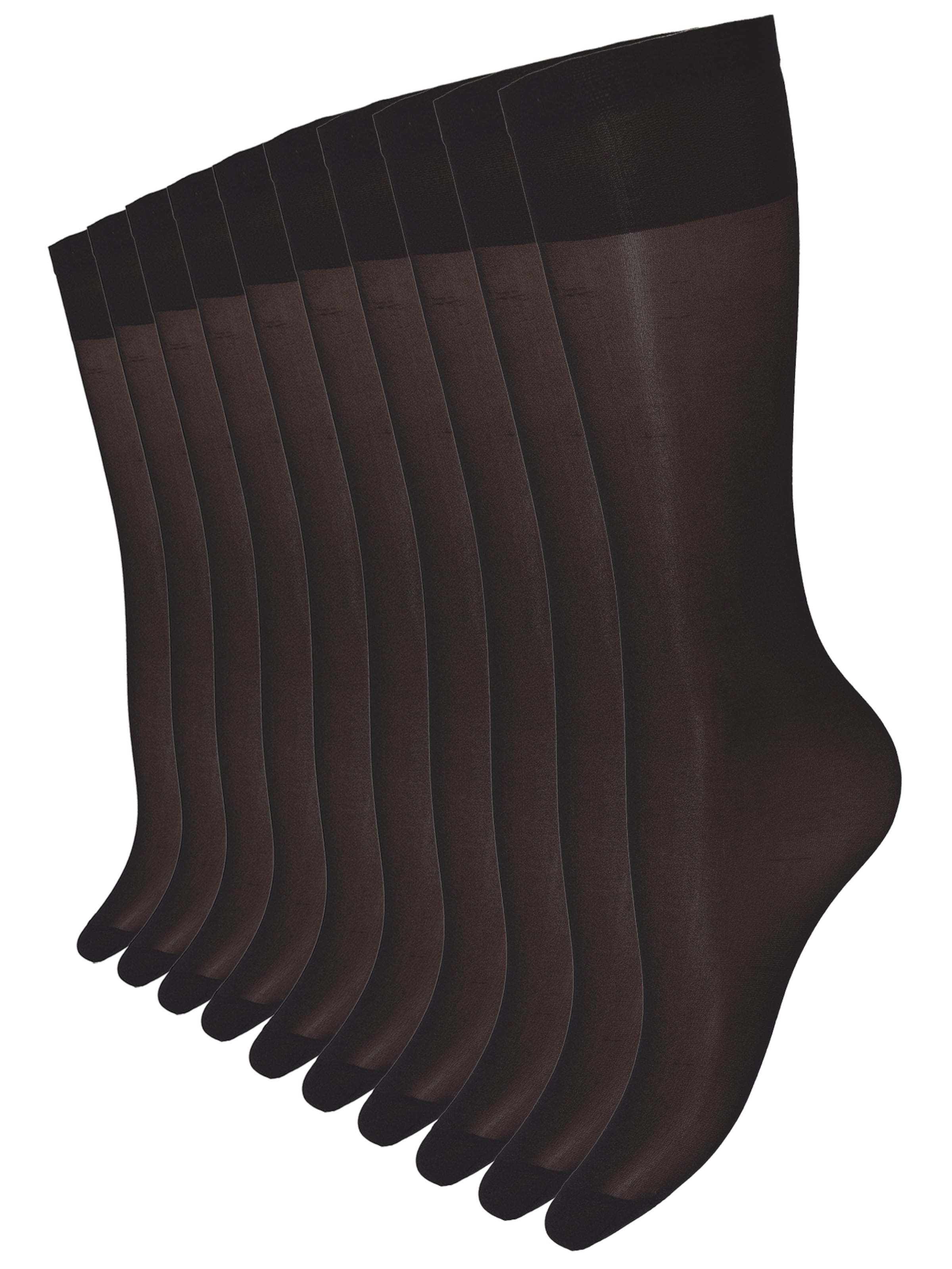 Yenita Kniestrümpfe in Schwarz: Vorderseite