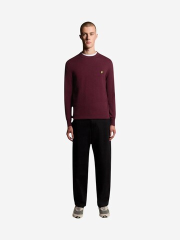 Lyle & Scott Trui 'Cotton Merino Crew Neck Jumper 263MLSKN2110VC' in Rood