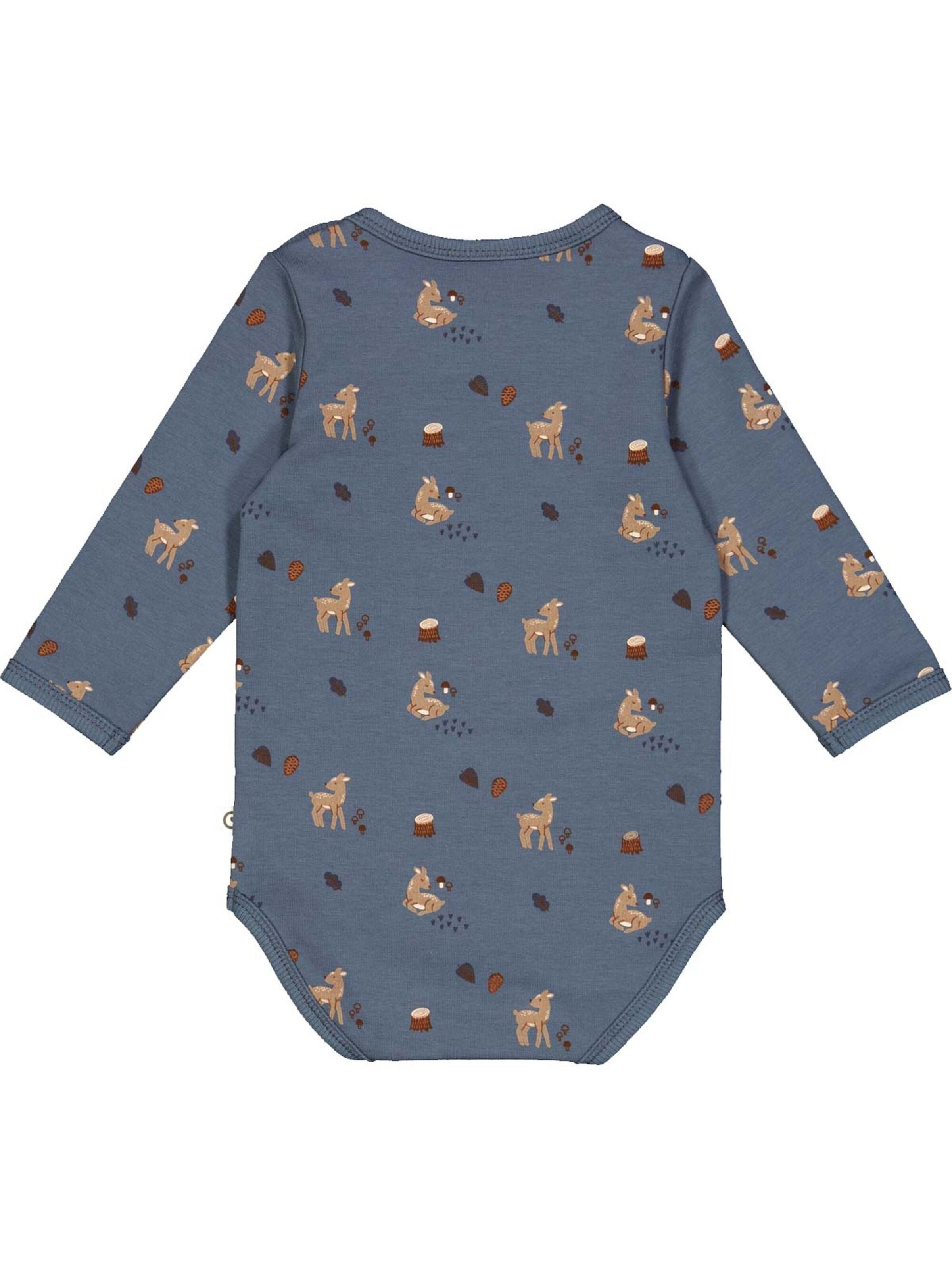 Barboteuse / body Müsli by GREEN COTTON en bleu