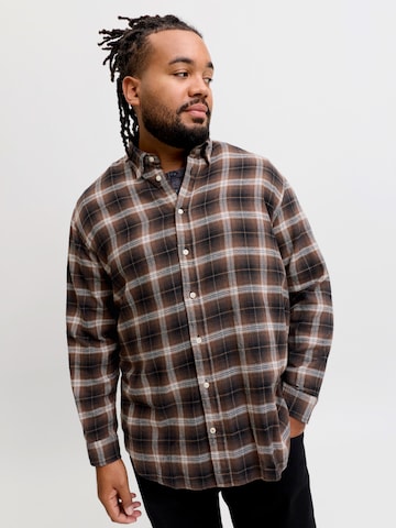 Jack & Jones Plus Comfort Fit Риза 'JJEFIELD' в черно