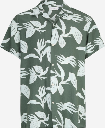 Jack & Jones Plus - Ajuste regular Camisa 'MARSHALL' en verde: frente