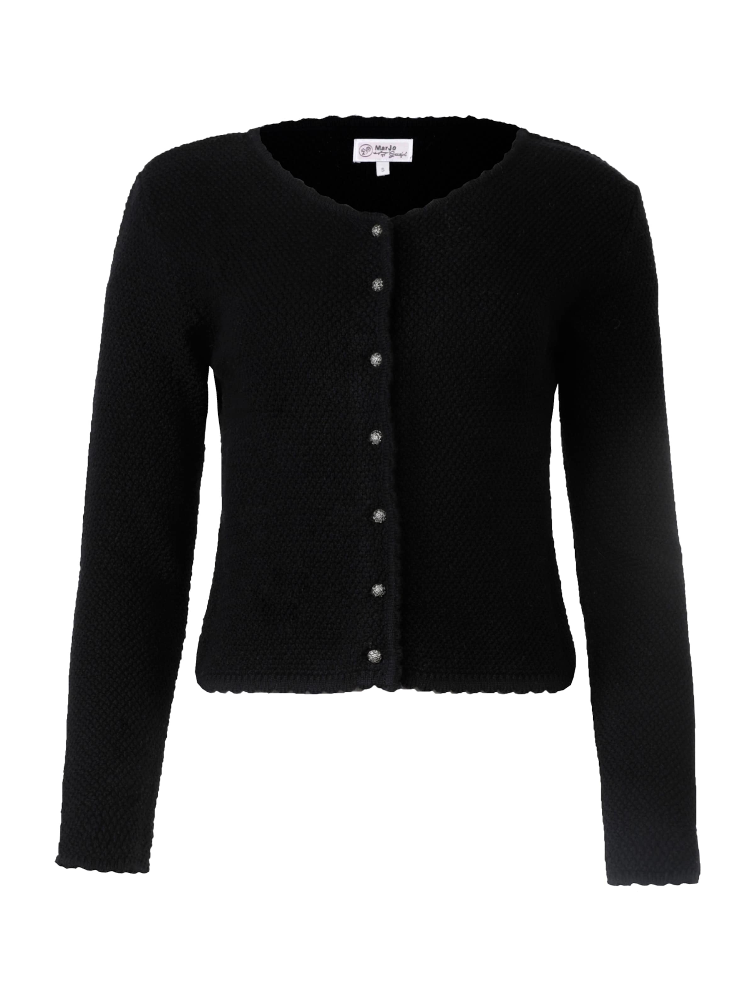 MARJO Knitted costume cardigan 'Vilseck' in Black: front