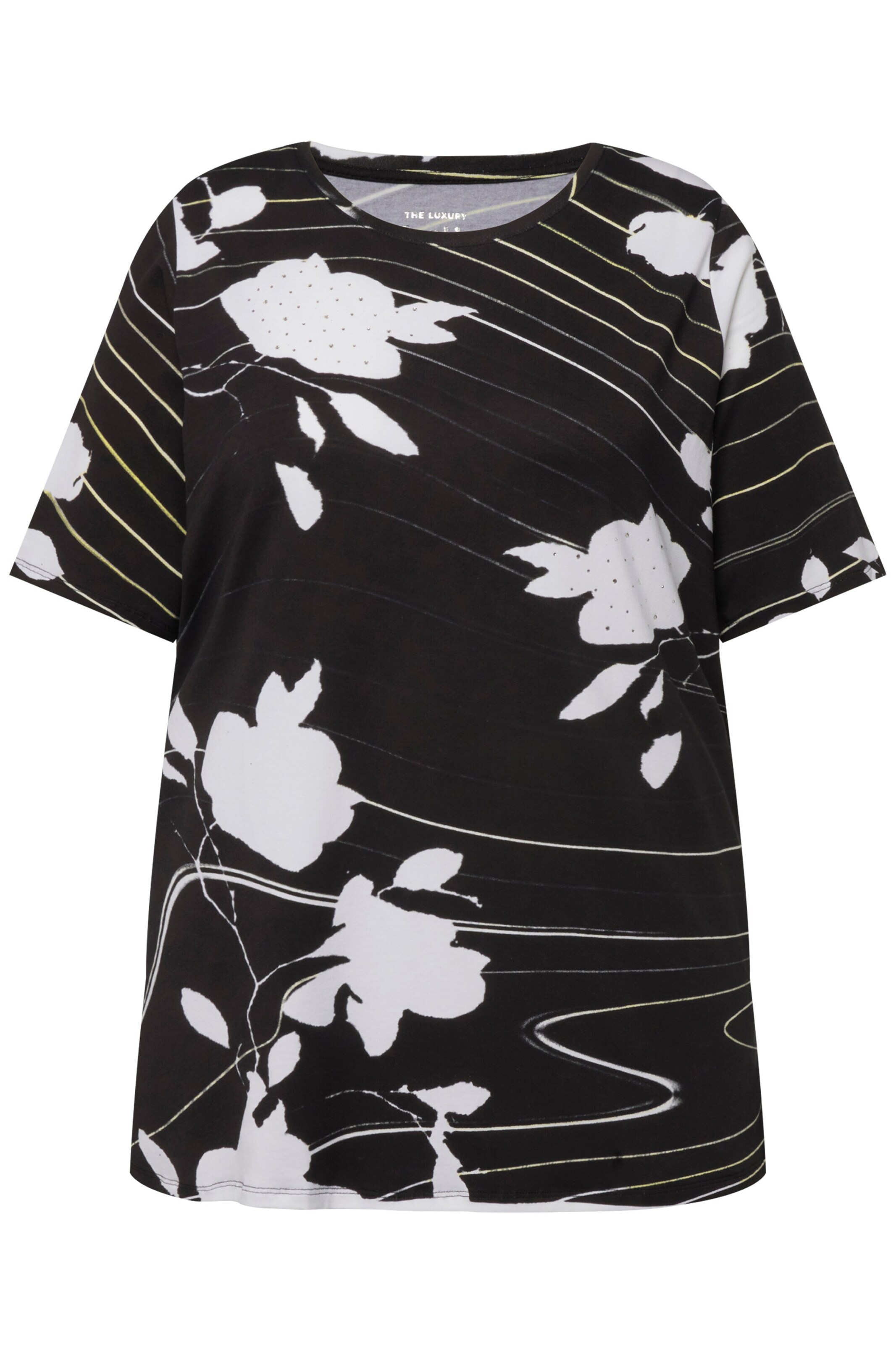 Ulla Popken Shirt in Zwart: voorkant