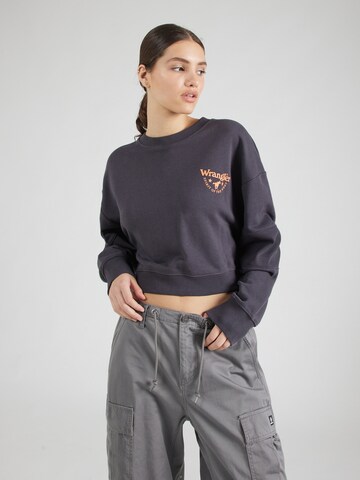 WRANGLER Μπλούζα φούτερ 'PUFFY CREW SWEAT' σε μαύρο: μπροστά