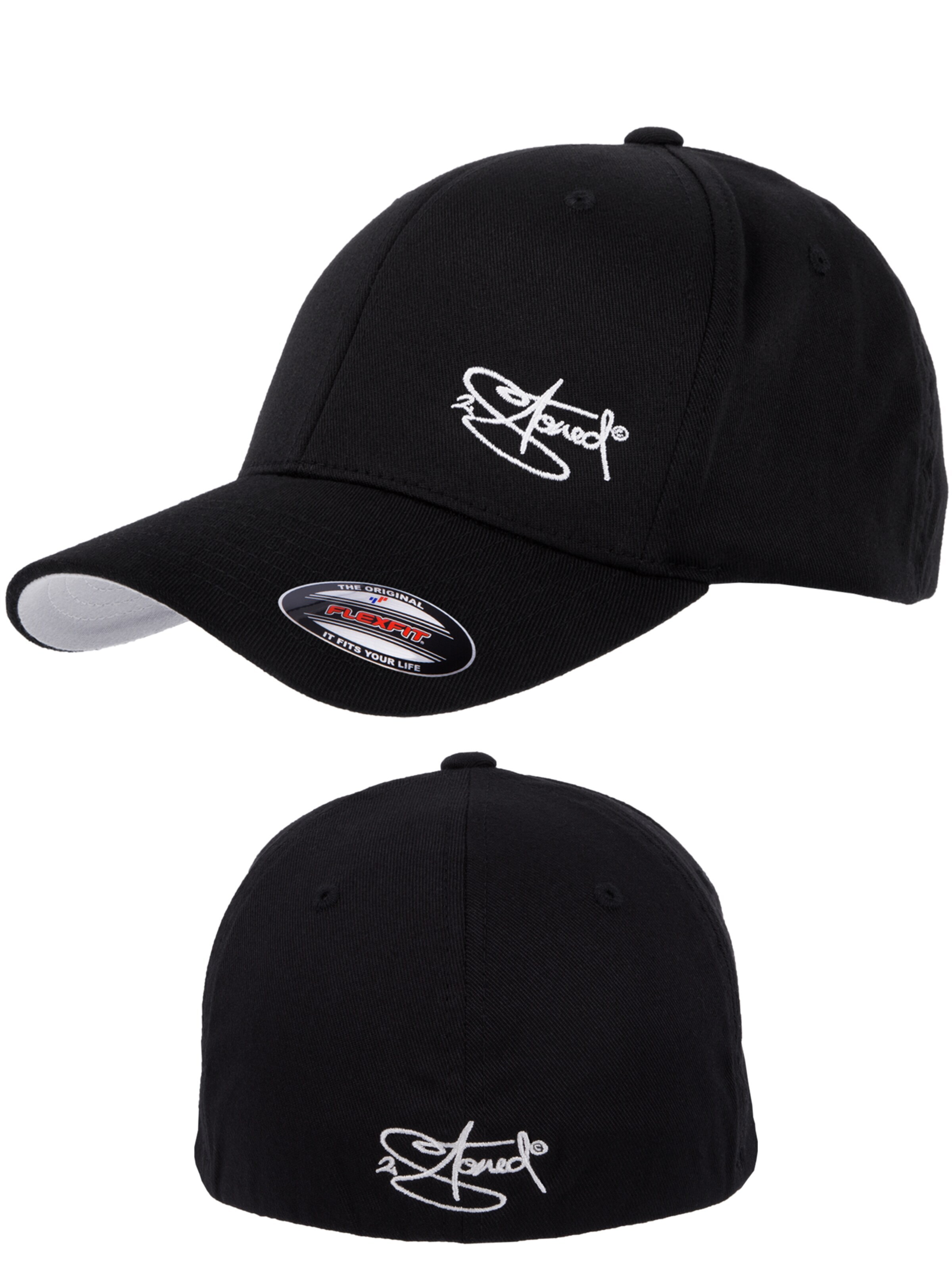 2Stoned Cap 'Flexfit Wooly Combed Classic' in Black