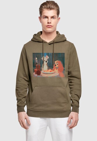 ABSOLUTE CULT Sweatshirt 'Lady And The Tramp' in Grün: predná strana