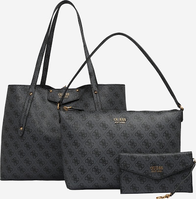 GUESS Cabas 'Brenton' en or / gris foncé / noir, Vue avec produit