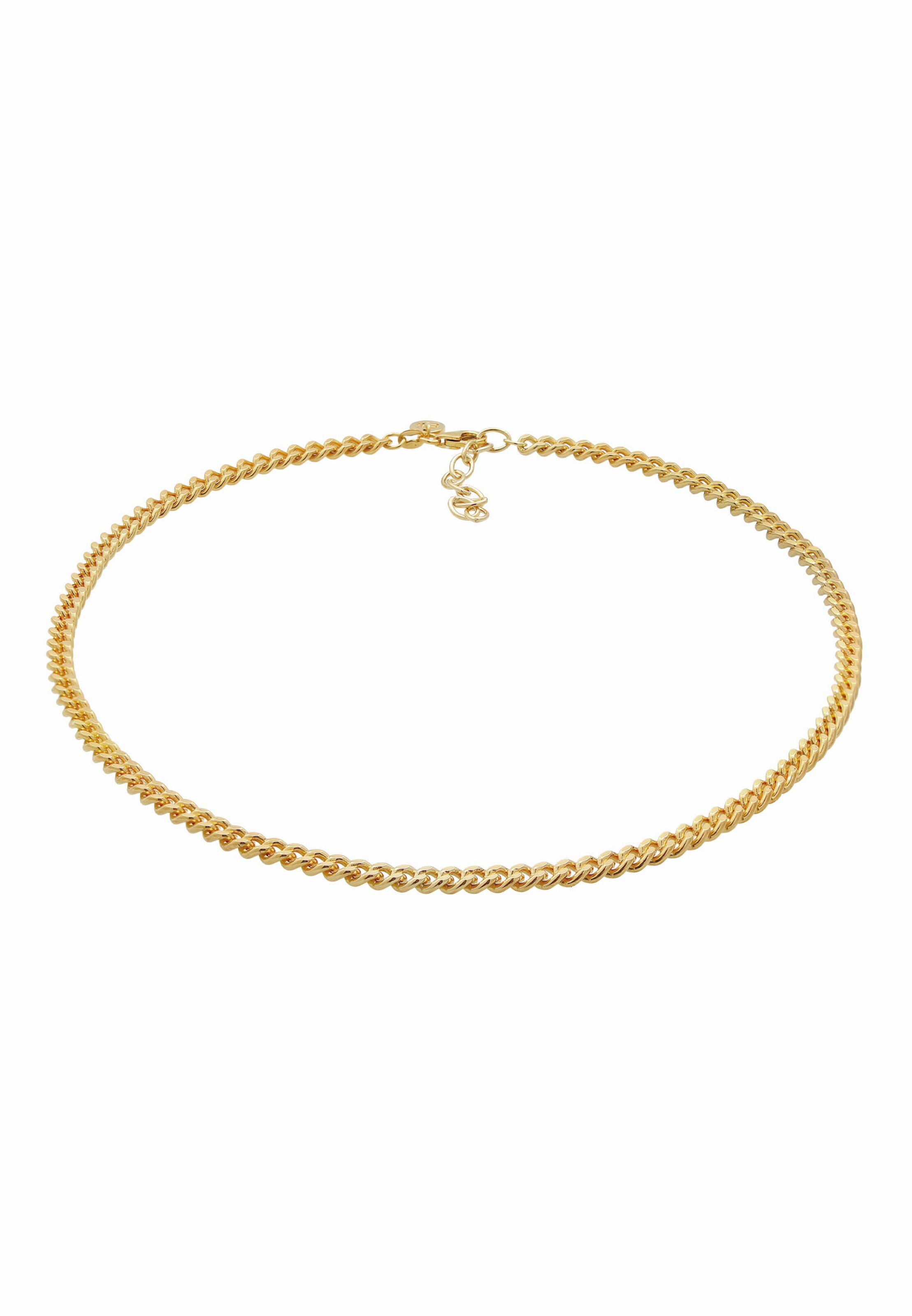 ELLI PREMIUM Halskette Basic Kette, Choker in Gold: Vorderseite