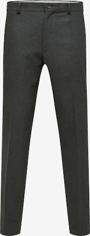 SELECTED HOMME Slim fit Pleated Pants in Grey: front