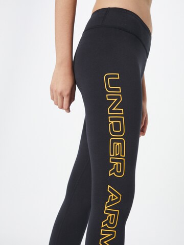 UNDER ARMOUR Skinny Sportovní kalhoty 'Favorite' – černá