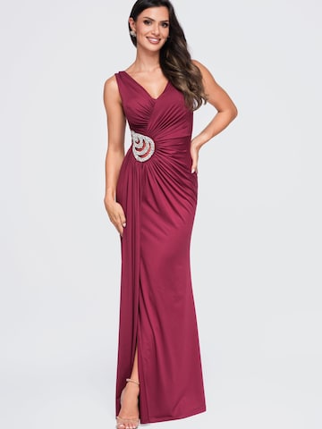 Ombre Abendkleid‌‌ in Rot: Vorderseite