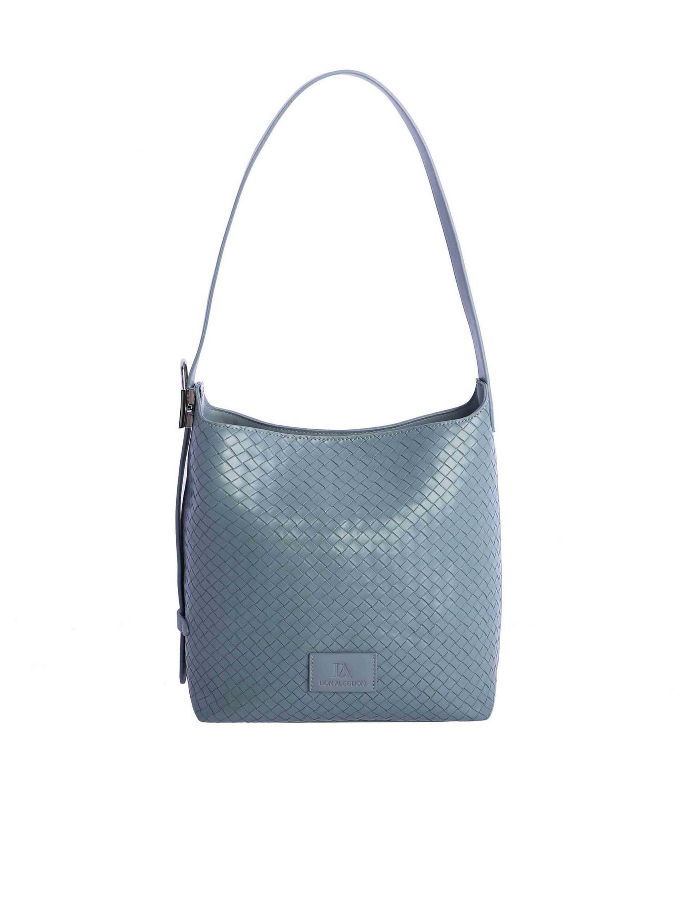 Don Algodon - Bolso de hombro 'Bolso de hombro para mujer Lipari de piel sintética con botón magnético' en azul: frente