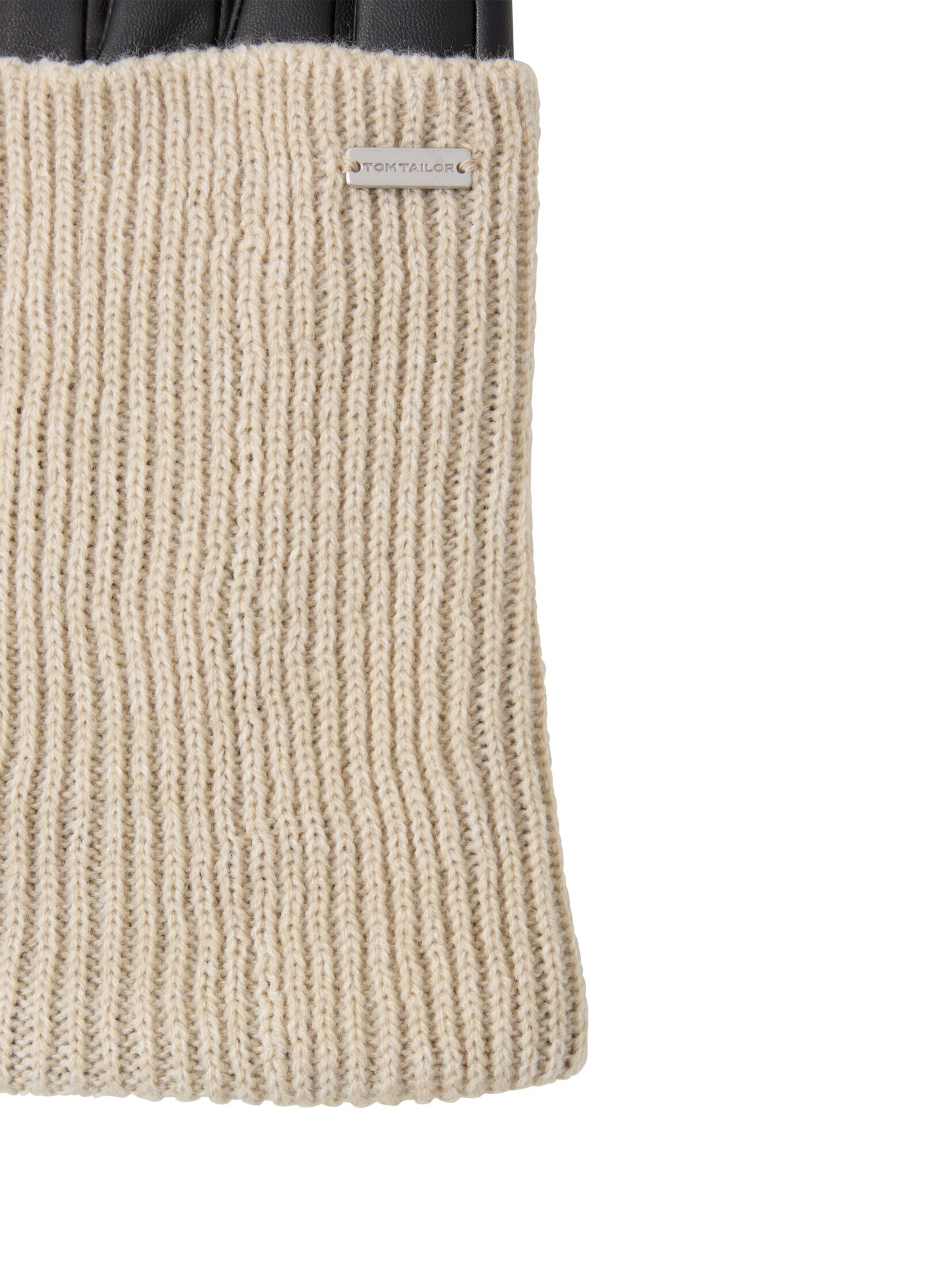 TOM TAILOR Full finger gloves in Beige