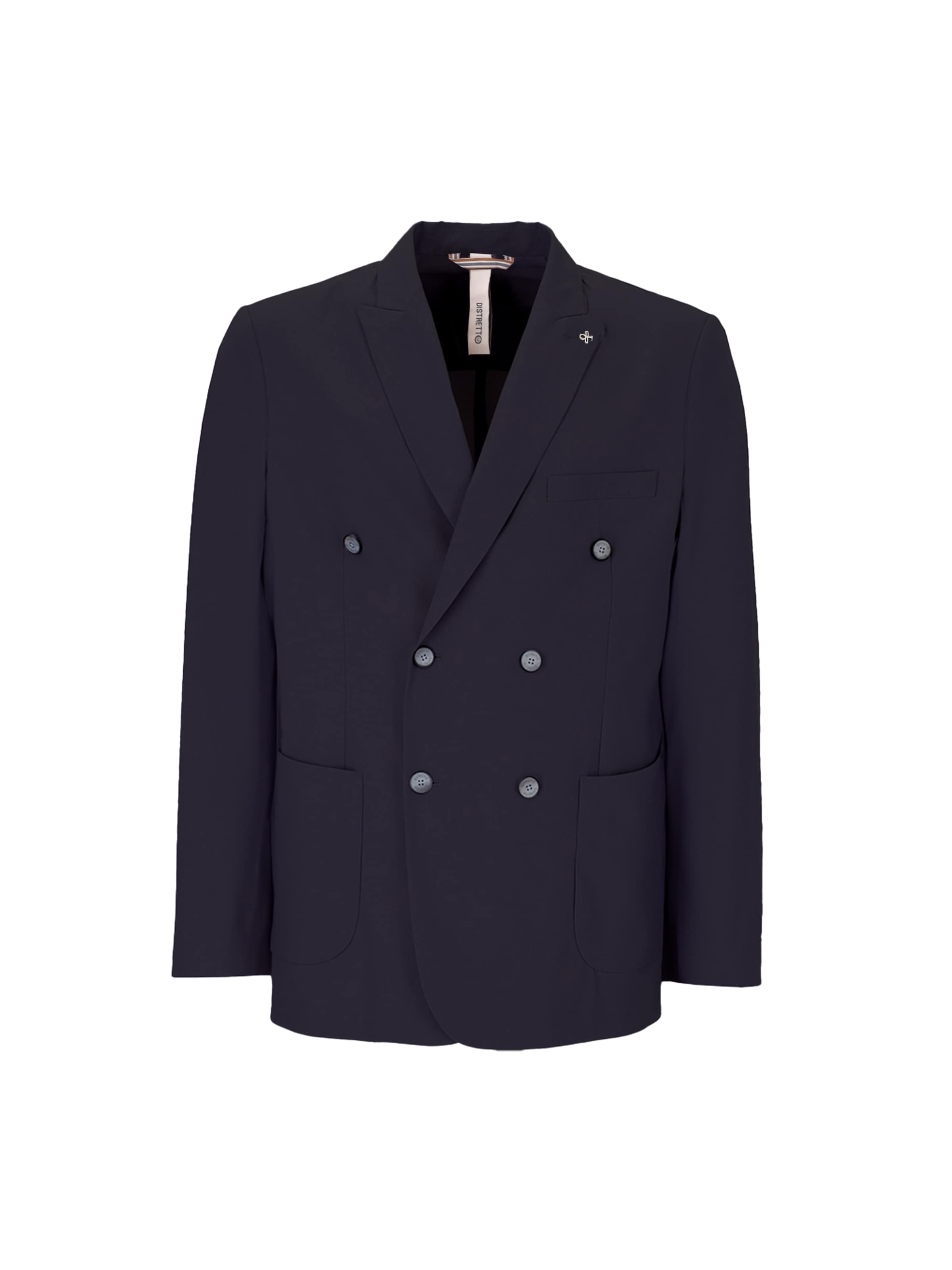 Distretto12 - Chaqueta tipo saco para negocios en azul: frente