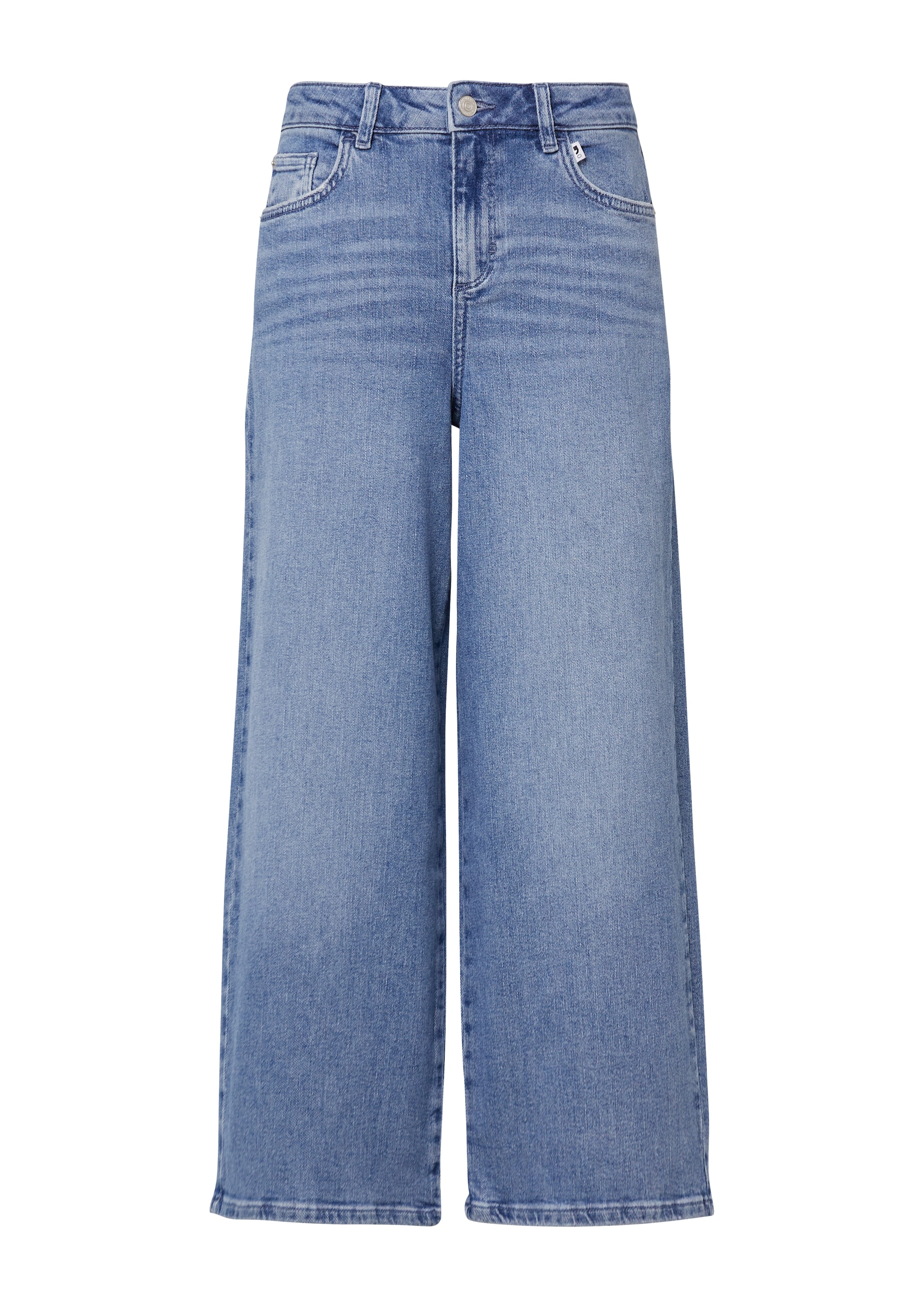 comma casual identity Wide leg Jeans 'Alva' in Blue: front