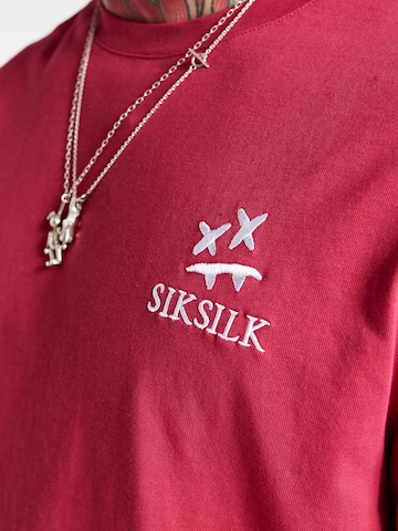 sarkans SikSilk T-Krekls