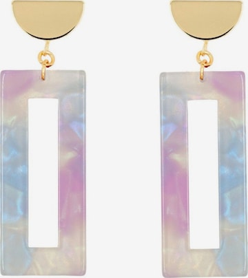 Fräulein Wunder Earrings 'Acetat Akane' in Purple: front