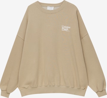 Pull&Bear Collegepaita värissä beige: edessä