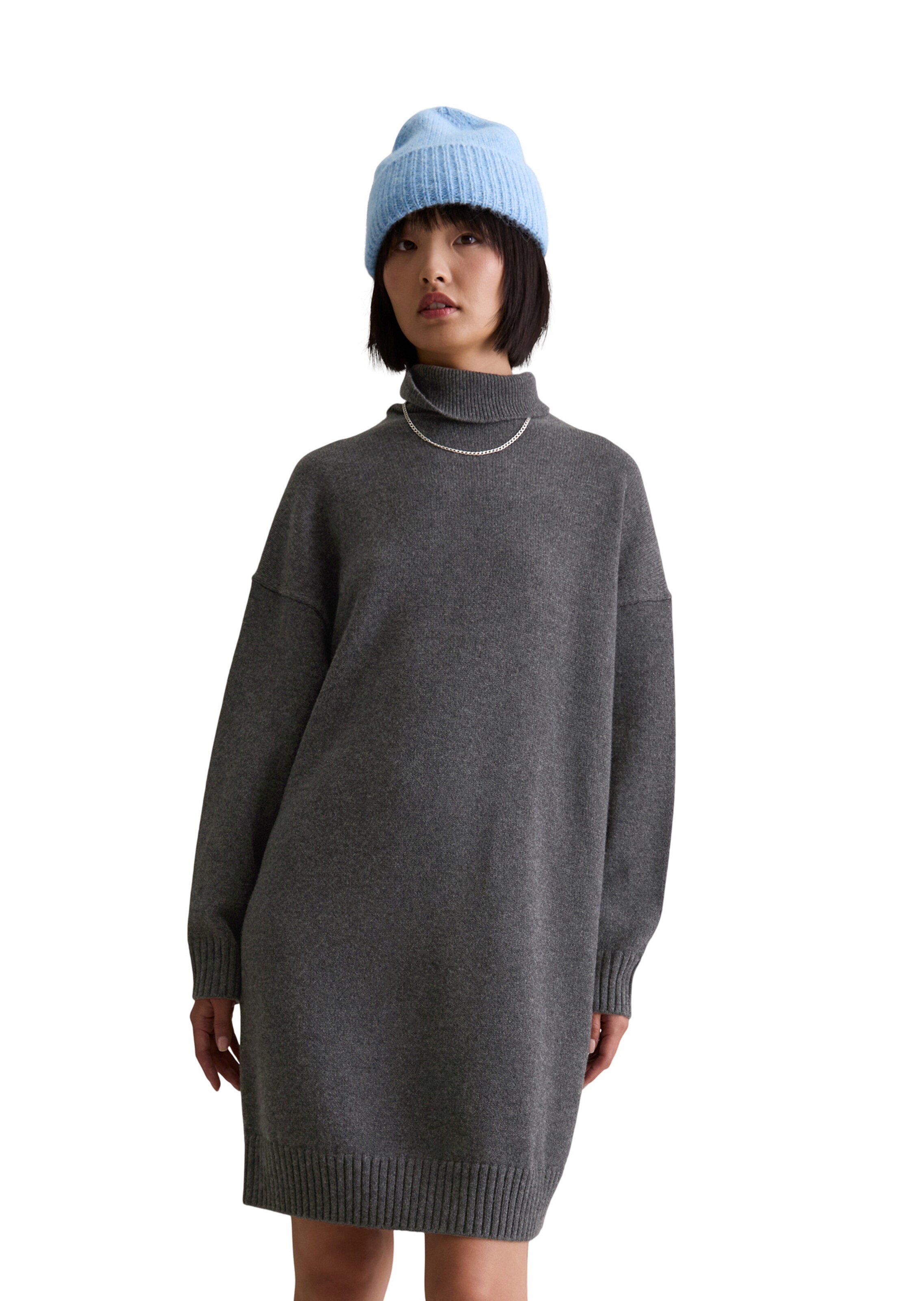 Marc O'Polo DENIM Strickkleid in Grau: Vorderseite