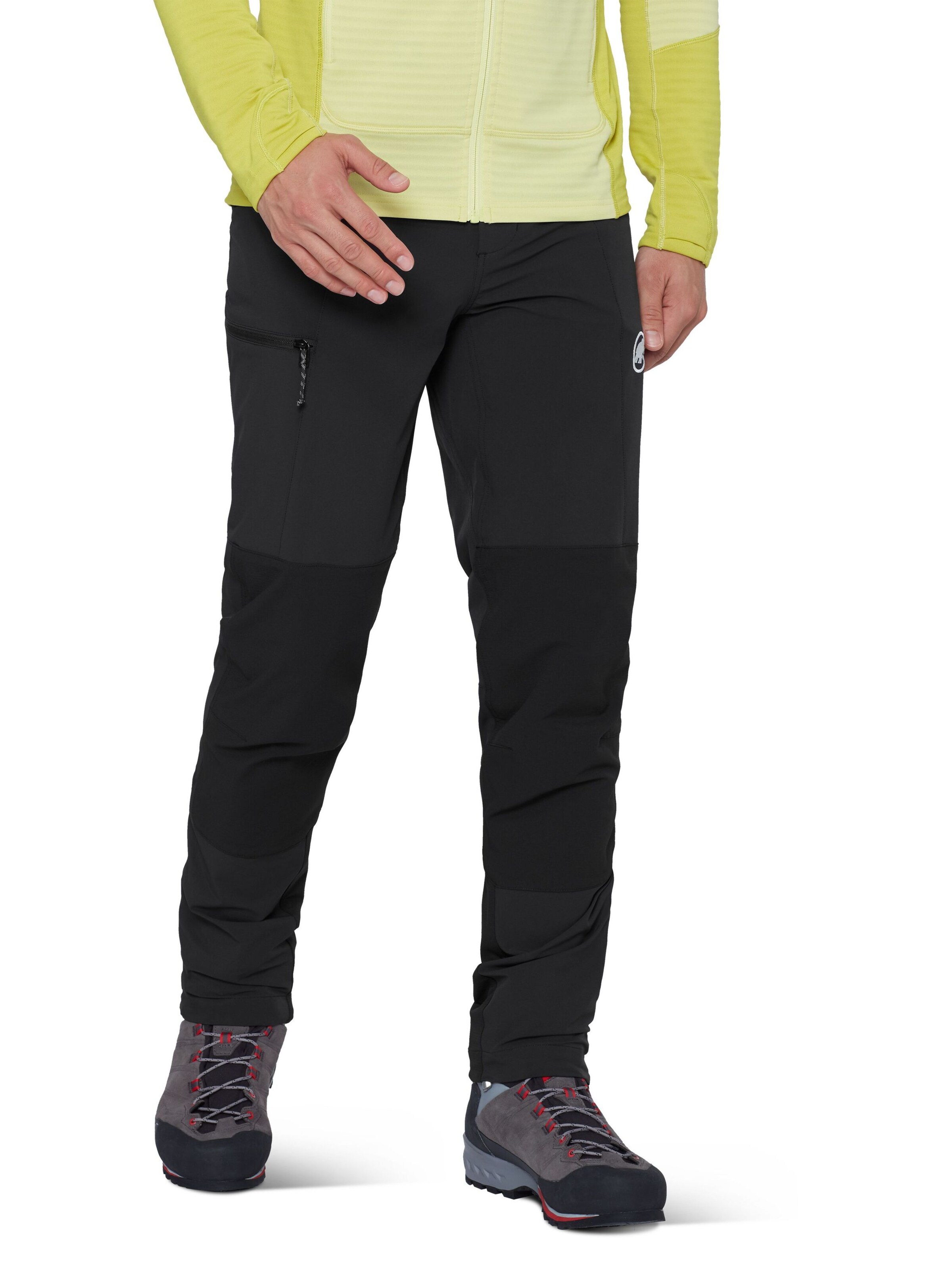 MAMMUT Regular Outdoor Pants in Black: front