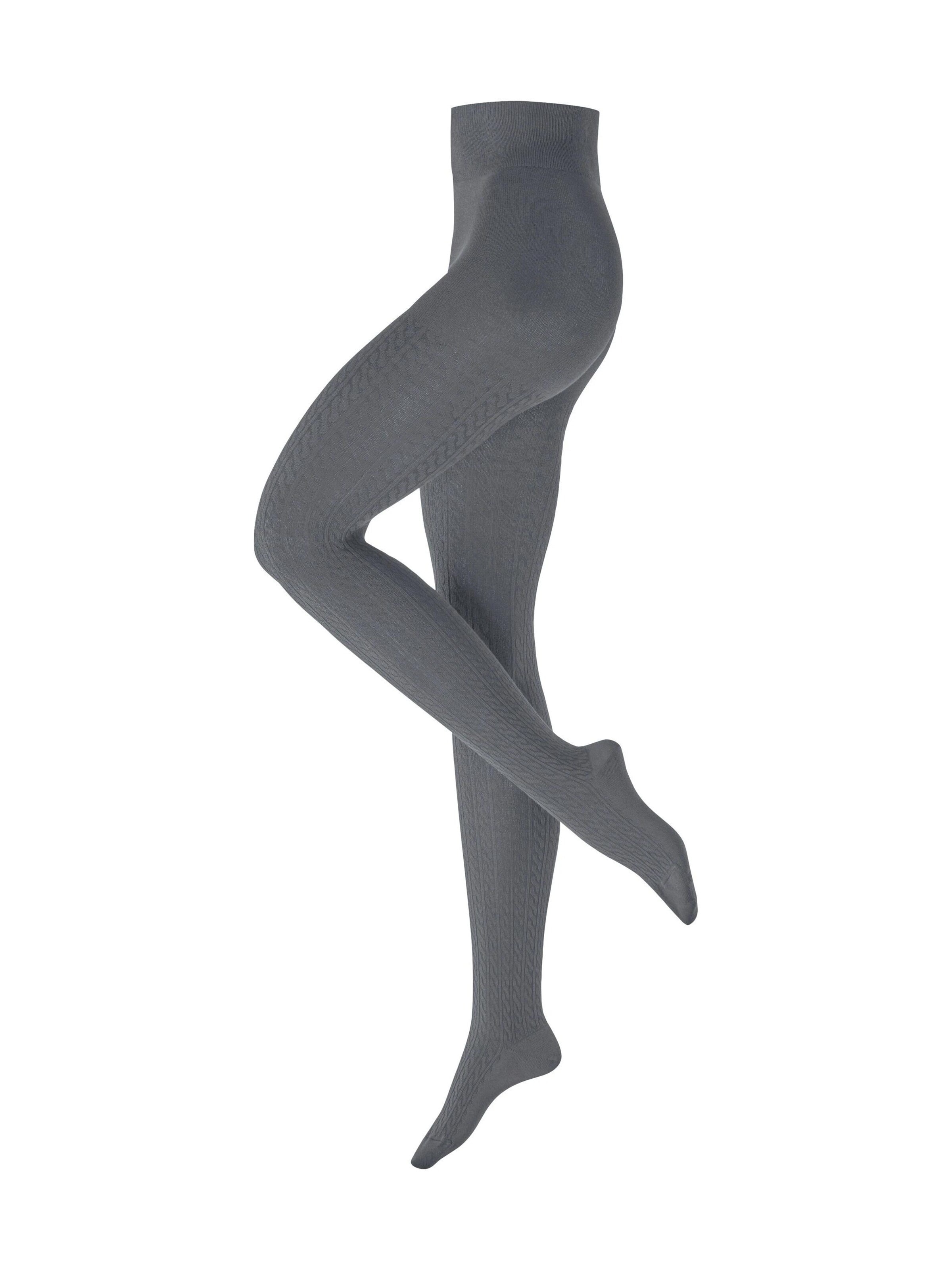 BURLINGTON Tights 'Cosy Cottage' in Grey: front
