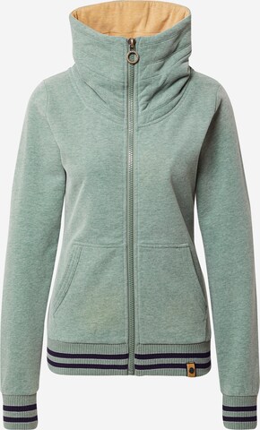 Fli Papigu Zip-Up Hoodie in Green: front