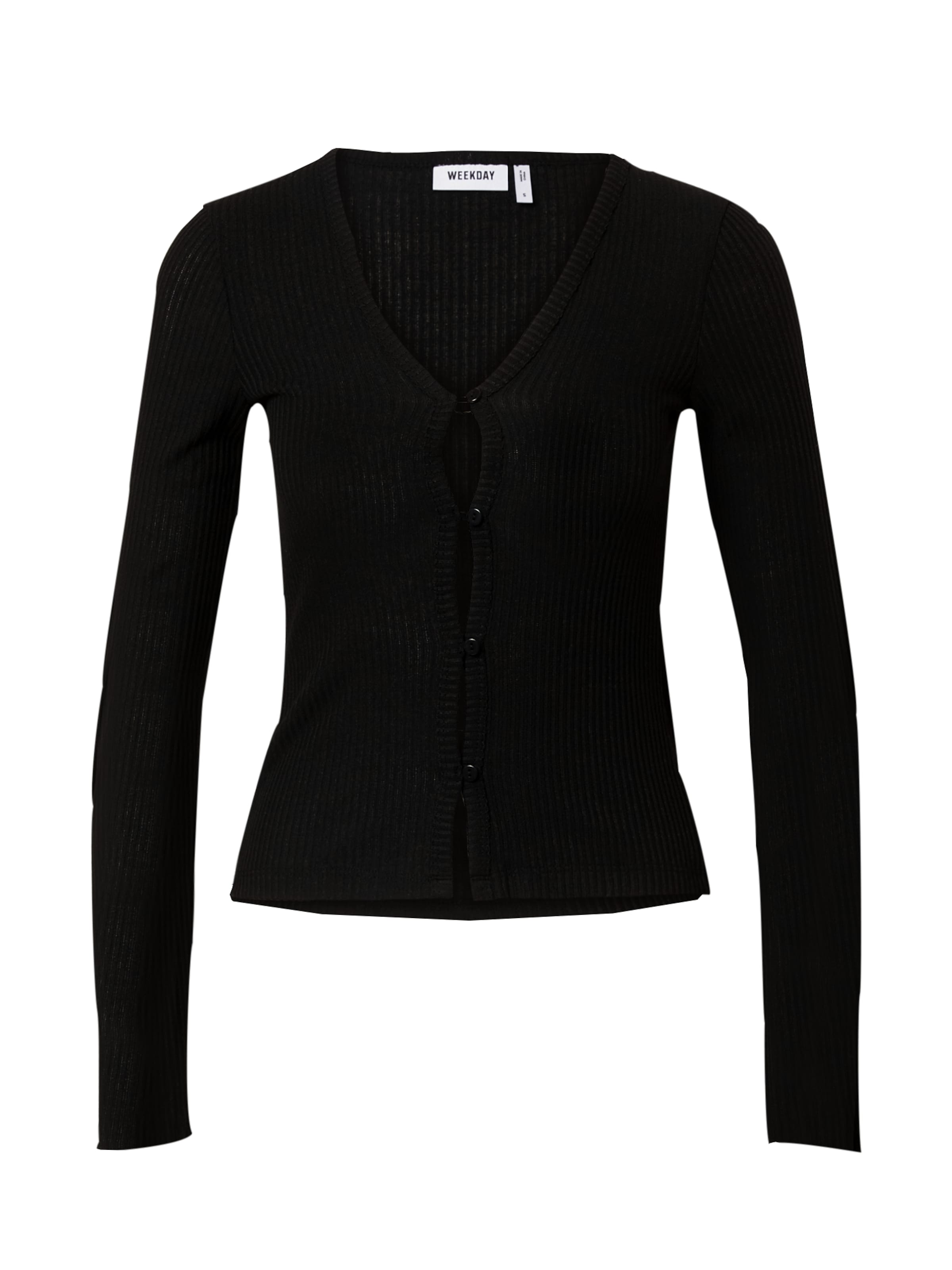 WEEKDAY Kardigan 'Anais' w kolorze czarny: przód