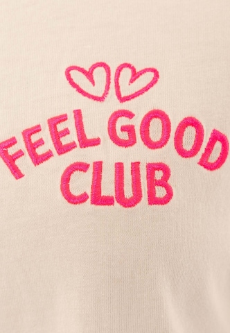 T-shirt Zwillingsherz en beige