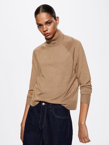 MANGO Sweater 'LUCASC' in Brown: front