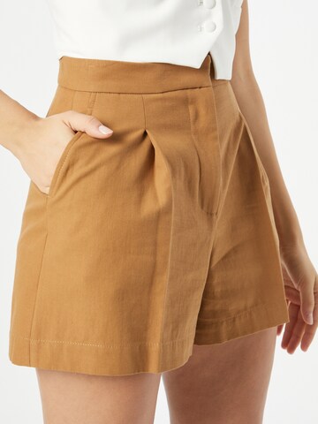 Vanessa Bruno Regular Pleat-Front Pants 'VALENTINA' in Brown