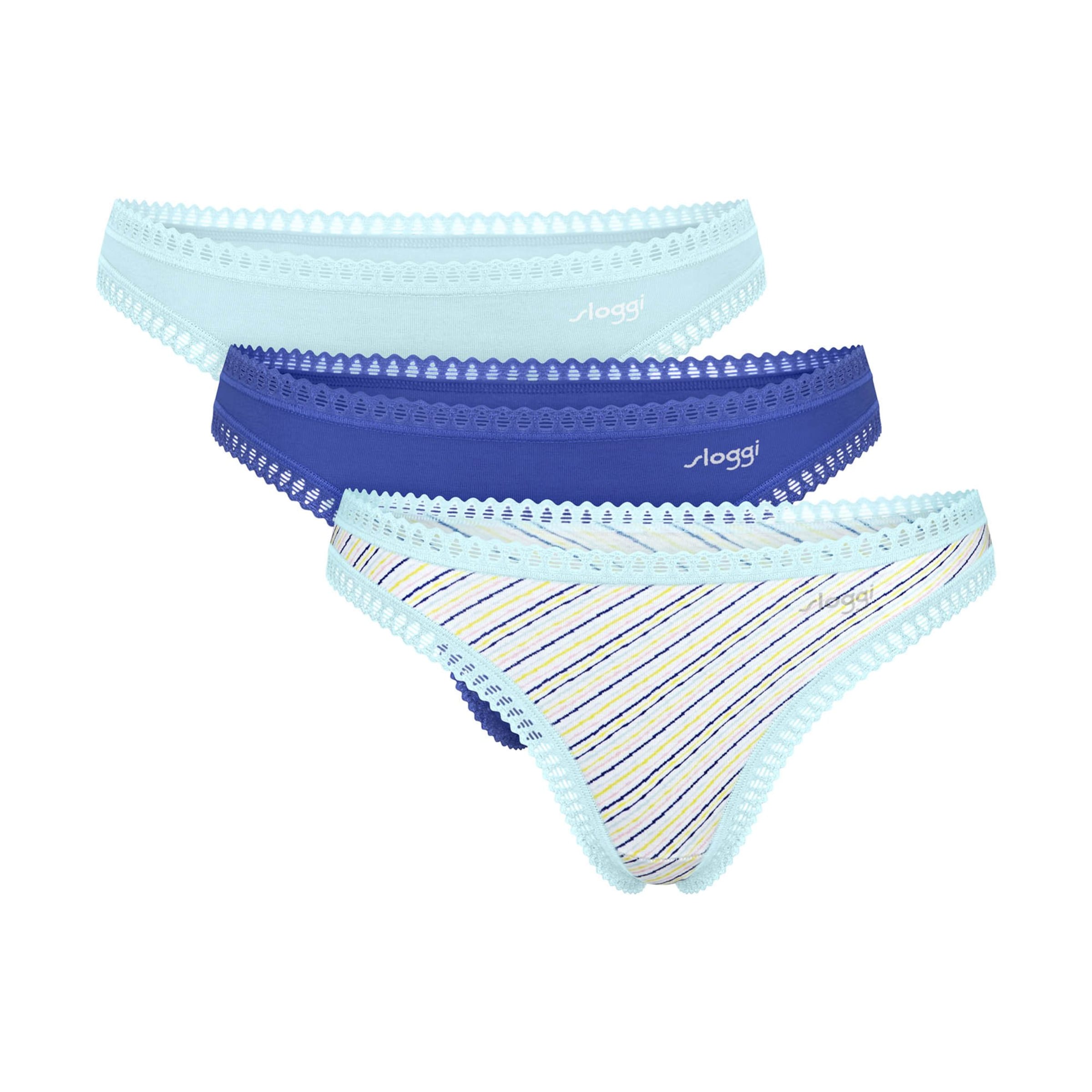 SLOGGI String in Blauw: voorkant