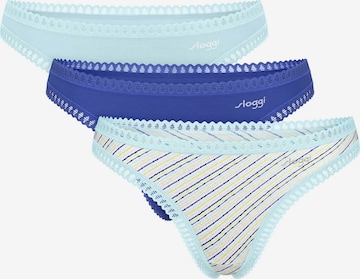 SLOGGI String in Blauw: voorkant