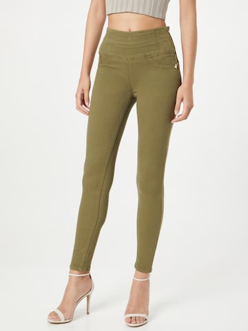 PATRIZIA PEPE - Skinny Calças de ganga em verde: frente