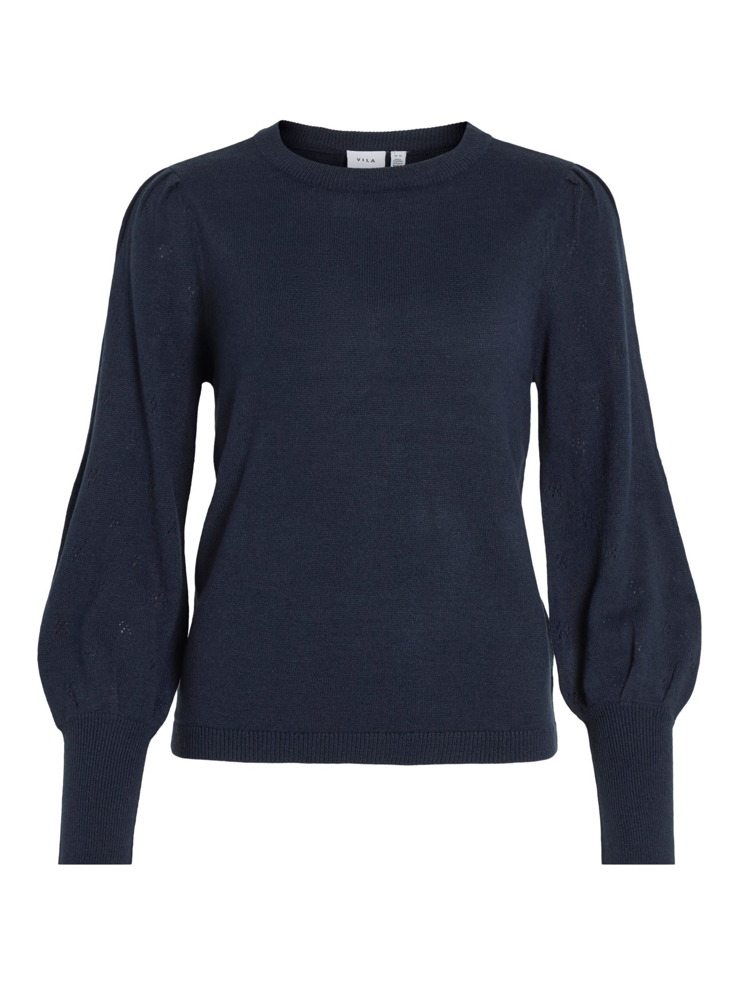 VILA Trui 'Ava' in Blauw: voorkant