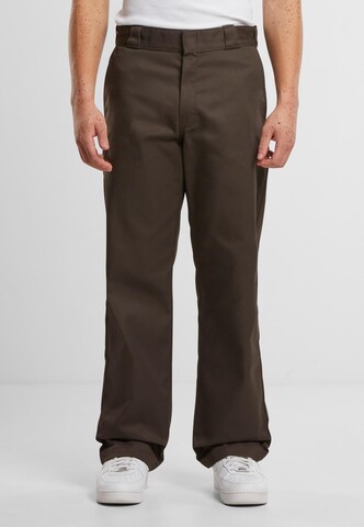 DICKIES Regular Pleat-Front Pants '874 Work' in Brown