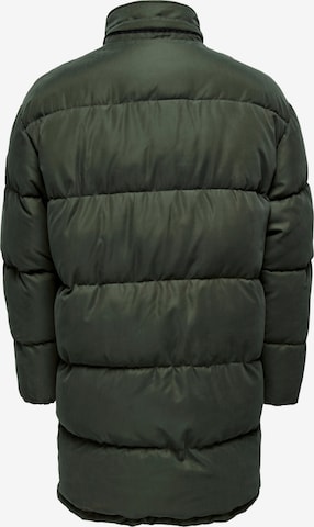 Cappotto invernale 'Felix' di Only & Sons in verde