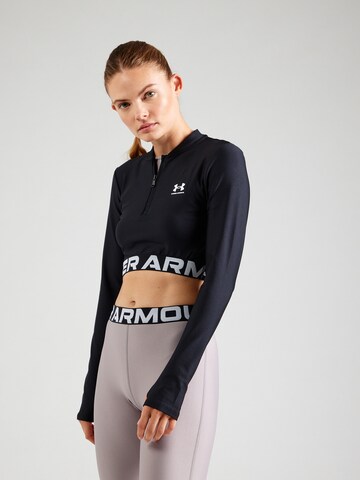 T-shirt fonctionnel UNDER ARMOUR en noir : devant