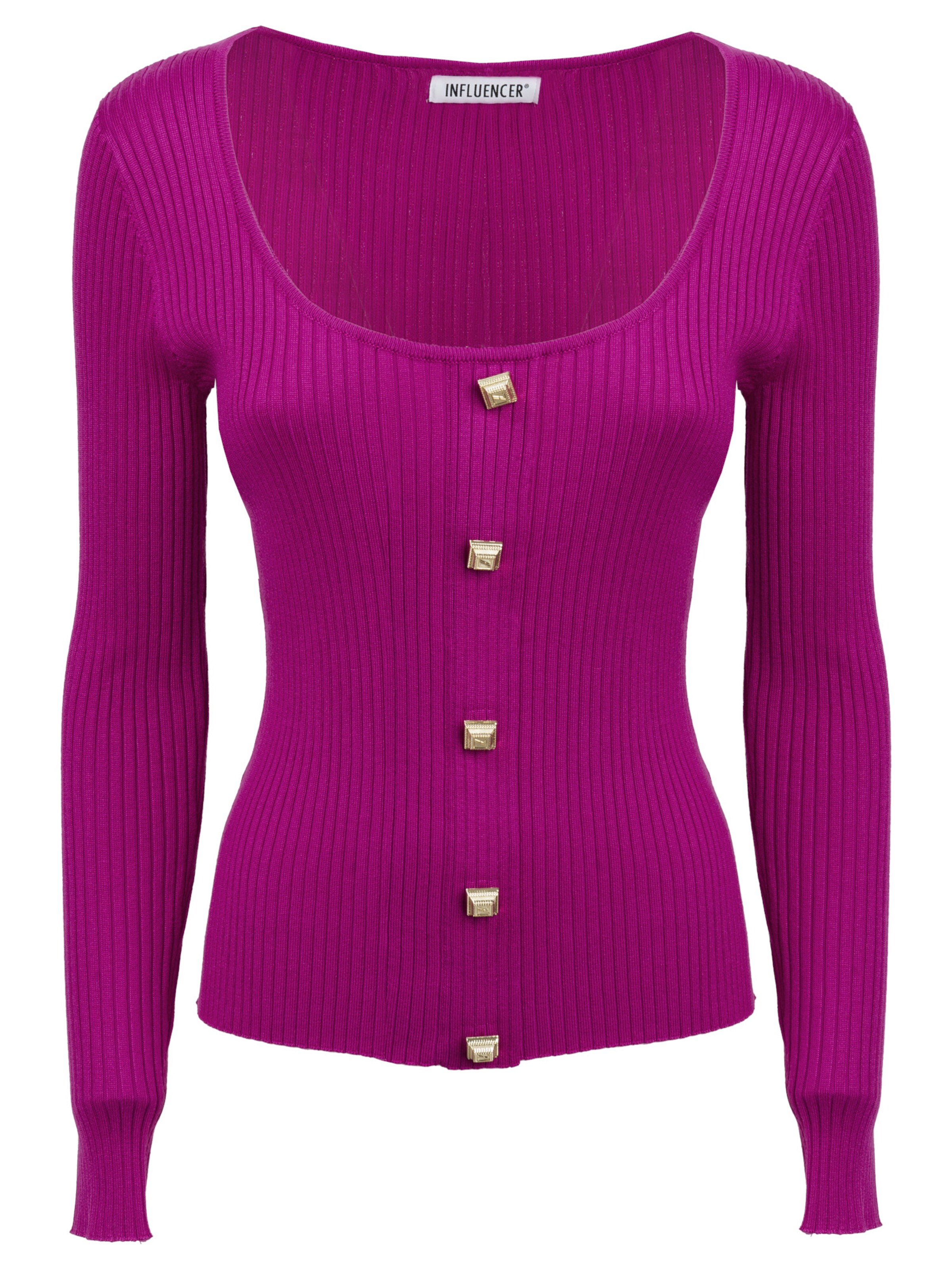 Influencer Pullover in Pink: Vorderseite