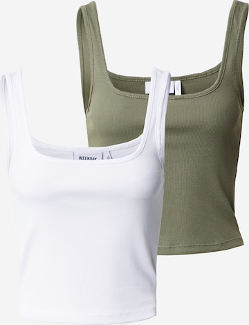 WEEKDAY Top in Grey: front