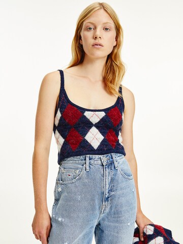 Tommy Jeans Knitted Top in Blue: front