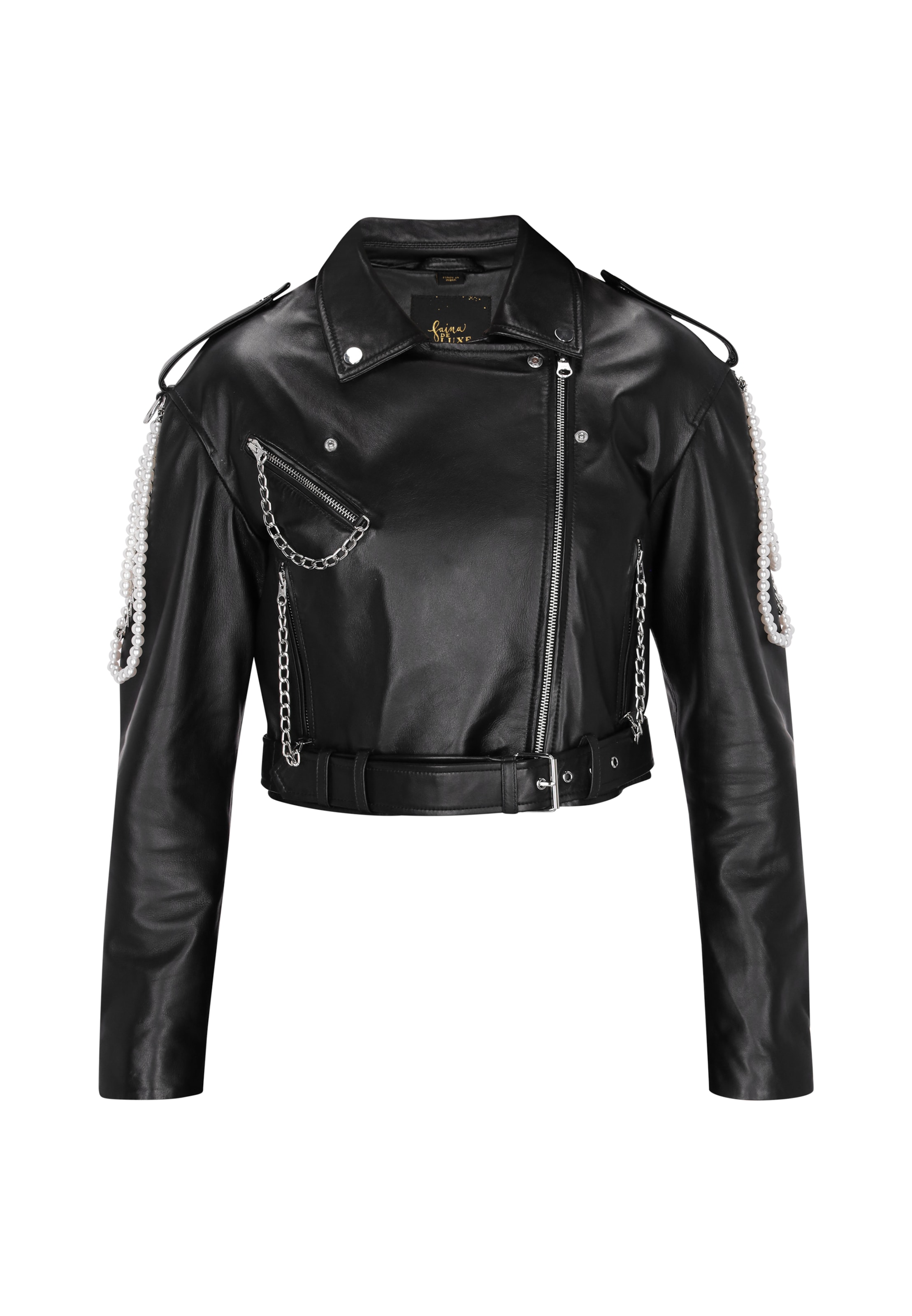 faina Φθινοπωρινό και ανοιξιάτικο μπουφάν σε μαύρο: μπροστά