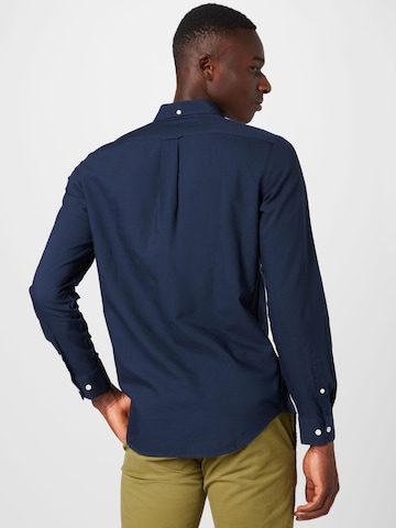 FARAH - Ajuste estrecho Camisa 'BREWER' en azul