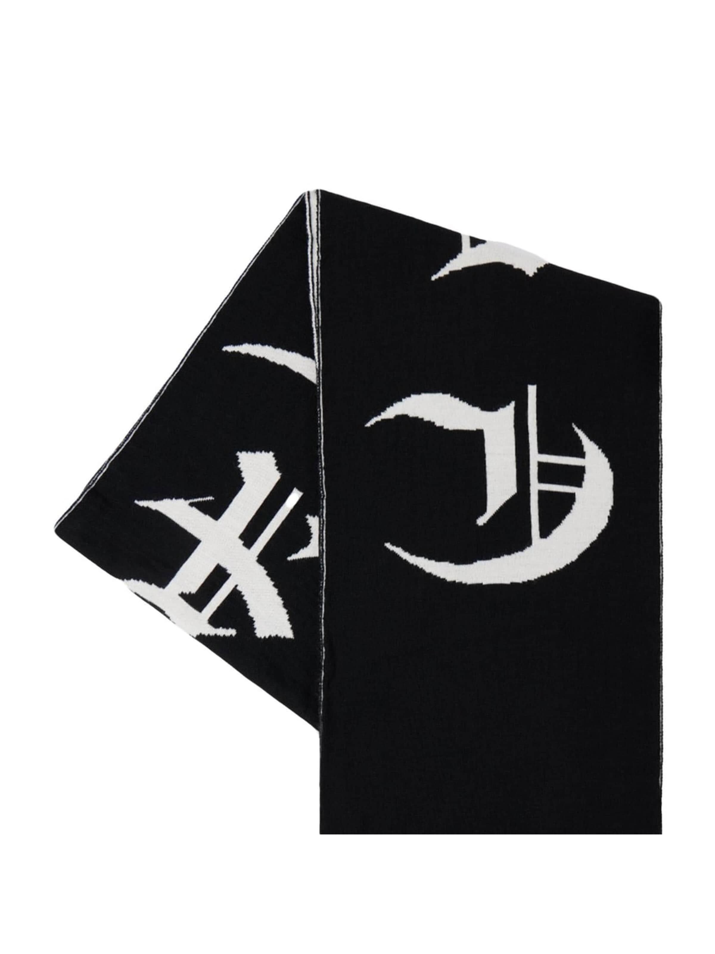 EDWIN Sjal 'Graphic Scarf Black' i sort