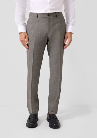 Coupe slim Pantalon ' S.OPURE ' s.Oliver en marron : devant